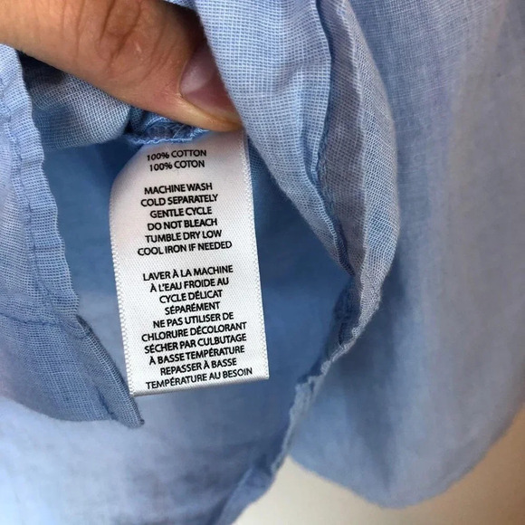 BeachLunchLounge | Bell Sleeve Button Down Blue Sm - Picture 3 of 5